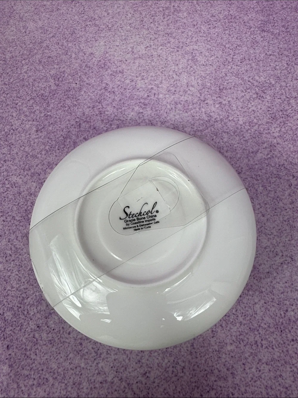 Blue Floral Porcelain Teacup and Saucer - Rose Motif
